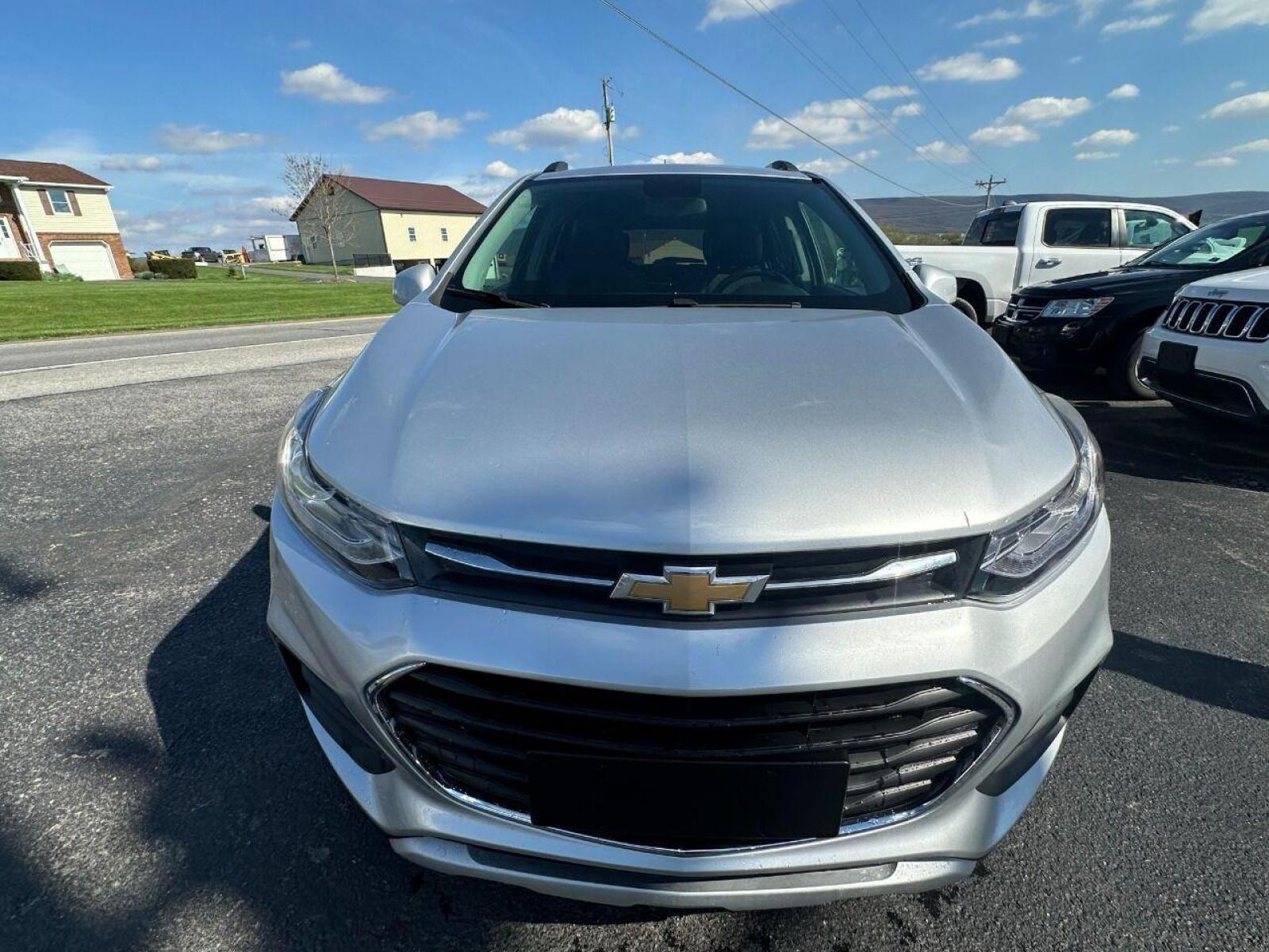 2017 Silver Chevrolet Trax (KL7CJLSB1HB) with an 1.4L I4 Turbocharger 1.4L I4 engine, located at 4845 Woodbury Pike, Roaring Springs, PA, (814) 317-5008, (814) 317-5008, 40.250935, -78.366959 - 2017 Chevy Trax LT, automatic, 81k, FWD, power windows/seats, new inspection, alloy wheels, Android auto Bluetooth, Car play, remote start, back up camera and more. Very clean! If interested, please call 814-317-5008 or 814-497-4383. - Photo #1
