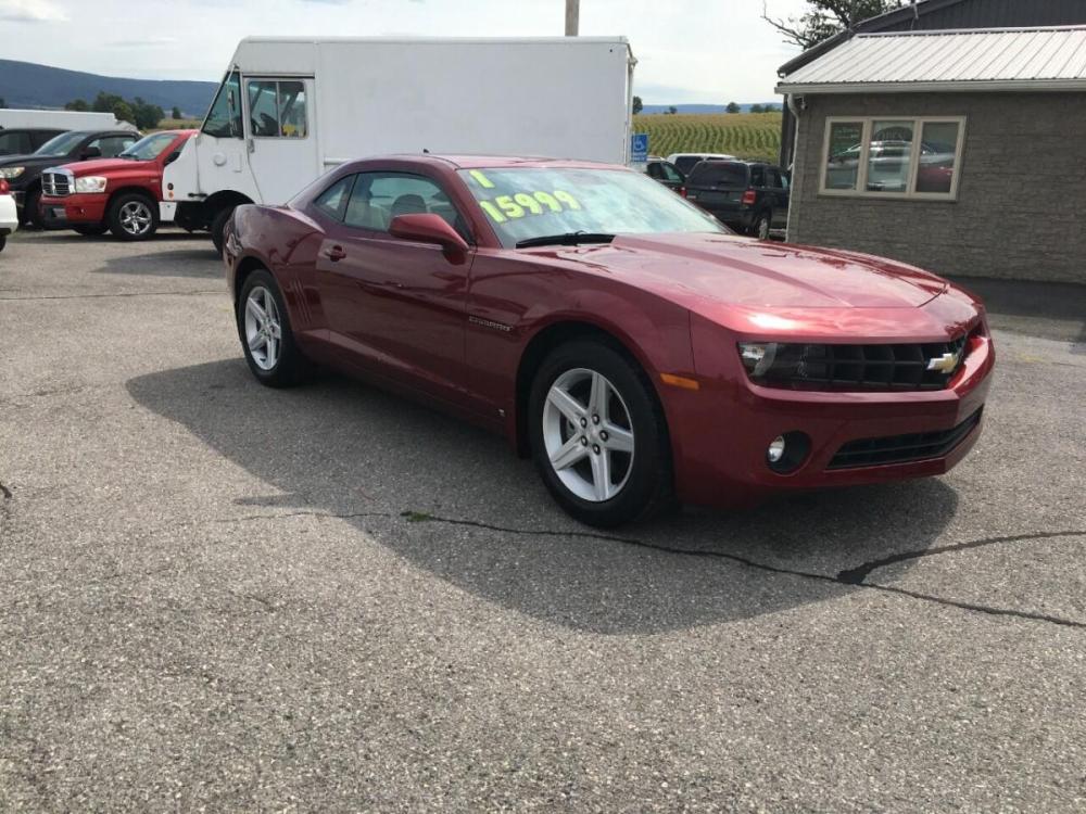 2010 Burgundy Chevrolet Camaro (2G1FB1EV9A9) with an 3.6L V6 3.6L V6 engine, located at 4845 Woodbury Pike, Roaring Springs, PA, (814) 317-5008, (814) 317-5008, 40.250935, -78.366959 - Photo #0