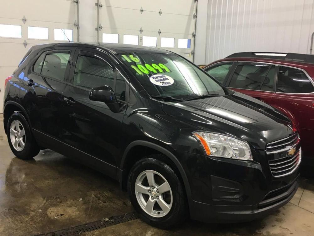2016 Black Chevrolet Trax (KL7CJNSBXGB) with an 1.4L I4 Turbocharger 1.4L I4 engine, located at 4845 Woodbury Pike, Roaring Springs, PA, (814) 317-5008, (814) 317-5008, 40.250935, -78.366959 - Photo #0