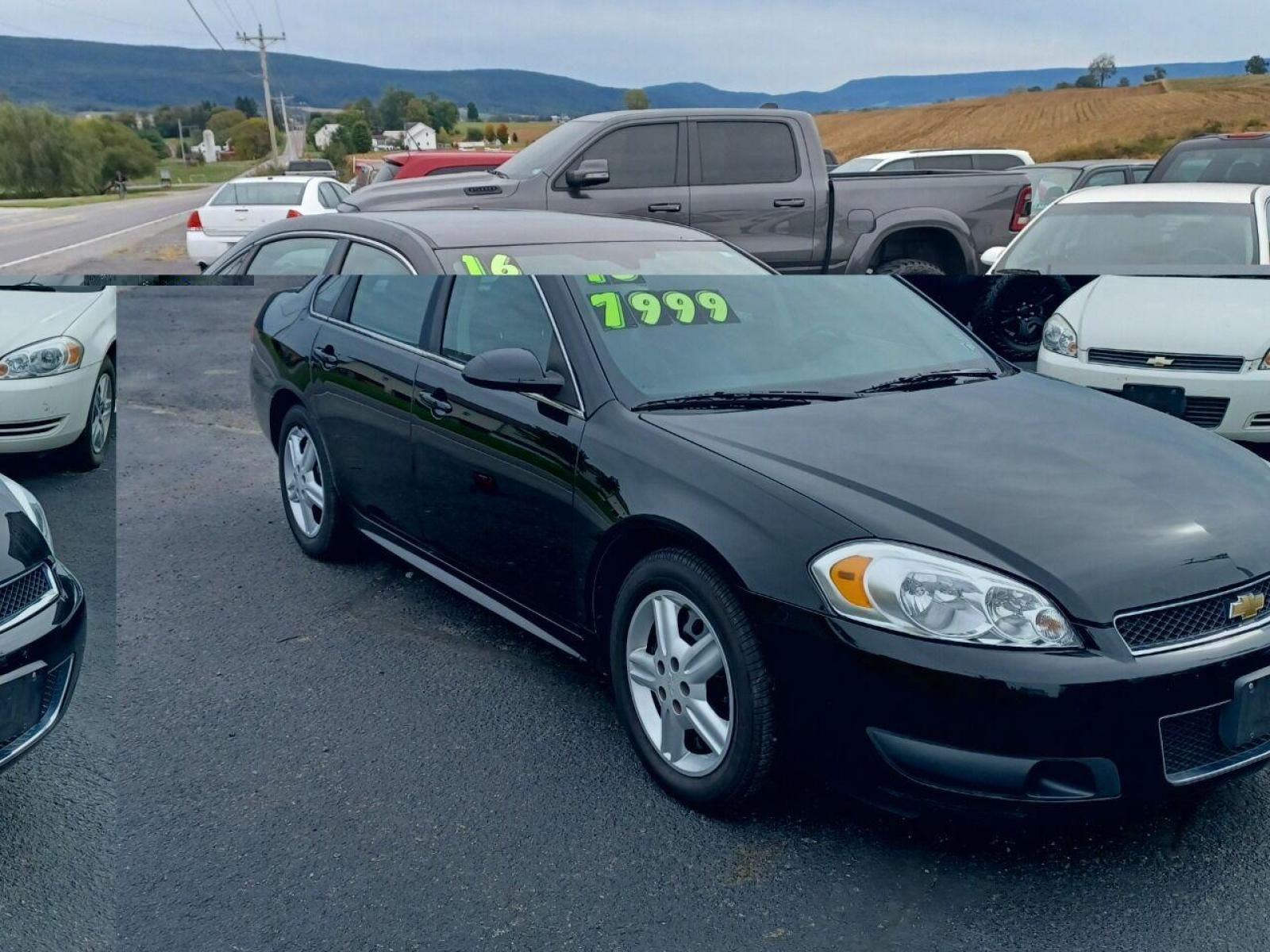 2016 Black Chevrolet Impala Limited (2G1WD5E35G1) with an 3.6L V6 3.6L V6 engine, located at 4845 Woodbury Pike, Roaring Springs, PA, (814) 317-5008, (814) 317-5008, 40.250935, -78.366959 - 2016 Chevy Impala, automatic, 143k, FWD, power windows/locks, cruise/tilt wheel, air conditioning, new inspection, new tires. Flex fuel! Southern vehicle! Well maintained! Clean! Will come with a 3 month/4500 mile power train warranty with the option to upgrade. To see a full list of this vehicle - Photo #1