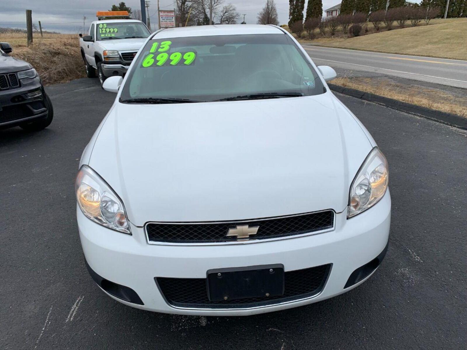 2013 White Chevrolet Impala (2G1WD5E30D1) with an 3.6L V6 3.6L V6 engine, located at 4845 Woodbury Pike, Roaring Springs, PA, (814) 317-5008, (814) 317-5008, 40.250935, -78.366959 - Photo #0
