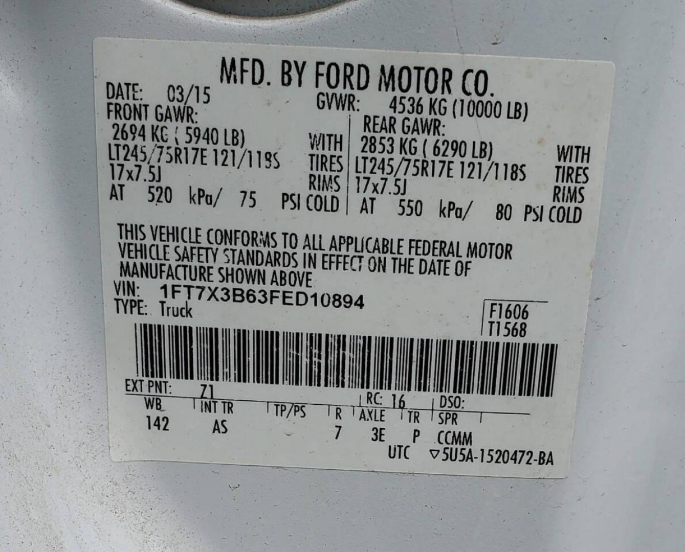 2015 White Ford F-350 Super Duty (1FT7X3B63FE) with an 6.2L V8 6.2L V8 engine, located at 4845 Woodbury Pike, Roaring Springs, PA, (814) 317-5008, (814) 317-5008, 40.250935, -78.366959 - Recently added Raceline wheels! 2015 Ford F-350, Southern Truck, Rust free, 6.2L, V8, 4x4, automatic, power windows/locks, like new tires, work cap and more. Good condition! Rust free undercarriage. Truck has extremely high miles was company owned and severely maintained! Runs great! All maint - Photo#8
