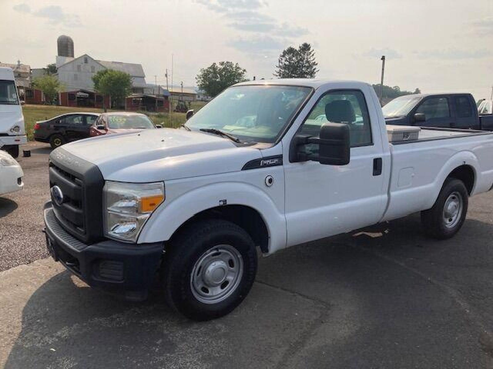2013 White Ford F-250 Super Duty (1FTBF2A63DE) with an 6.2L V8 6.2L V8 engine, located at 4845 Woodbury Pike, Roaring Springs, PA, (814) 317-5008, (814) 317-5008, 40.250935, -78.366959 - 2013 Ford F250 single cab, 8ft bed, Southern truck, automatic, V8, 6.2L, air conditioning, like new tires, new inspection, 16k. Truck has never been in the rain or snow. Mint condition! Truck has been converted when it was new to Compressed Natural Gas. Truck can be converted back with fuel rail - Photo #0