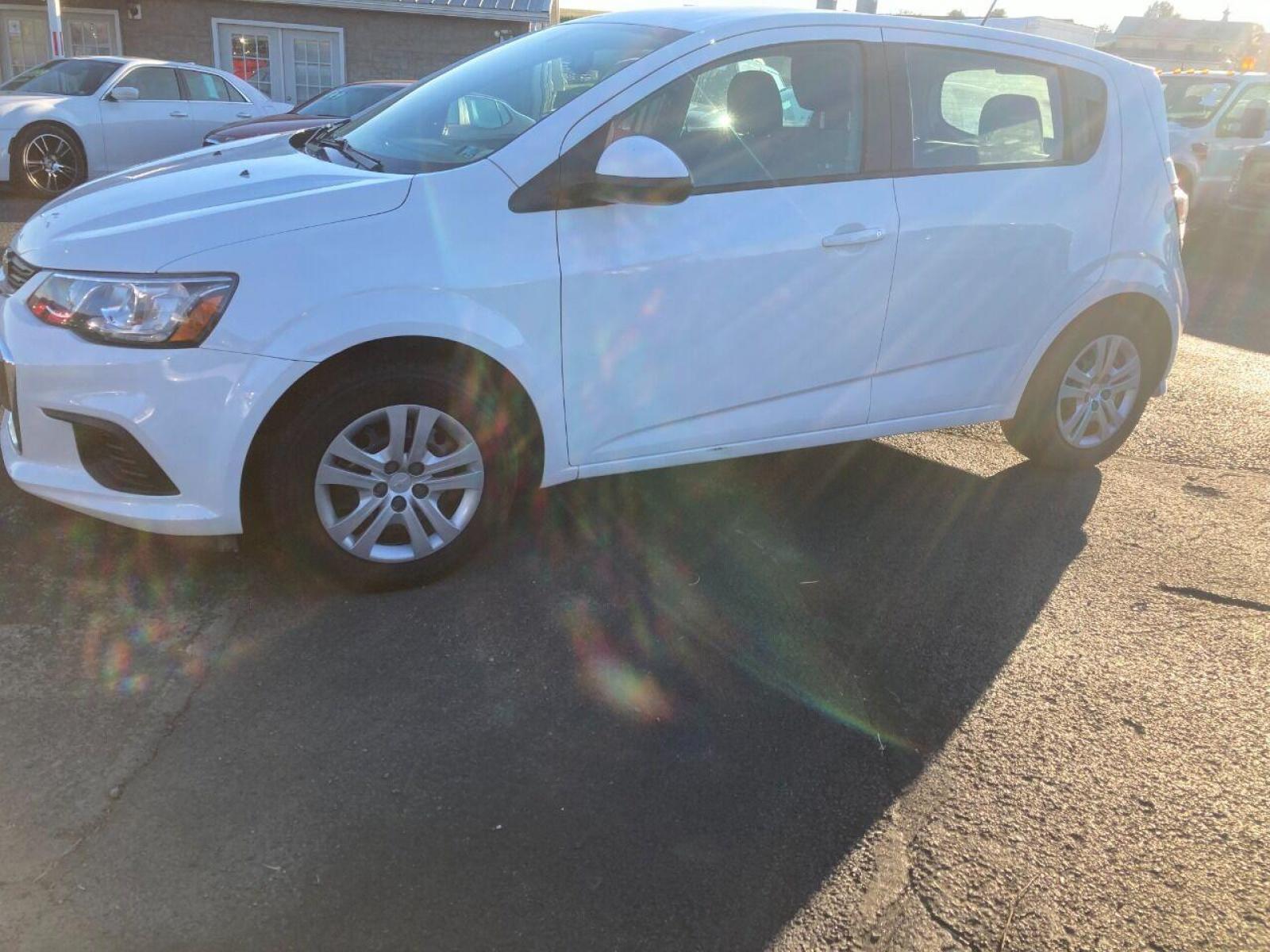2017 White Chevrolet Sonic (1G1JG6SH7H4) with an 1.8L I4 1.8L I4 engine, located at 4845 Woodbury Pike, Roaring Springs, PA, (814) 317-5008, (814) 317-5008, 40.250935, -78.366959 - Photo #1