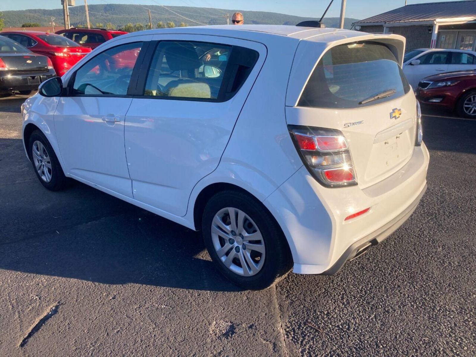 2017 White Chevrolet Sonic (1G1JG6SH7H4) with an 1.8L I4 1.8L I4 engine, located at 4845 Woodbury Pike, Roaring Springs, PA, (814) 317-5008, (814) 317-5008, 40.250935, -78.366959 - Photo #2
