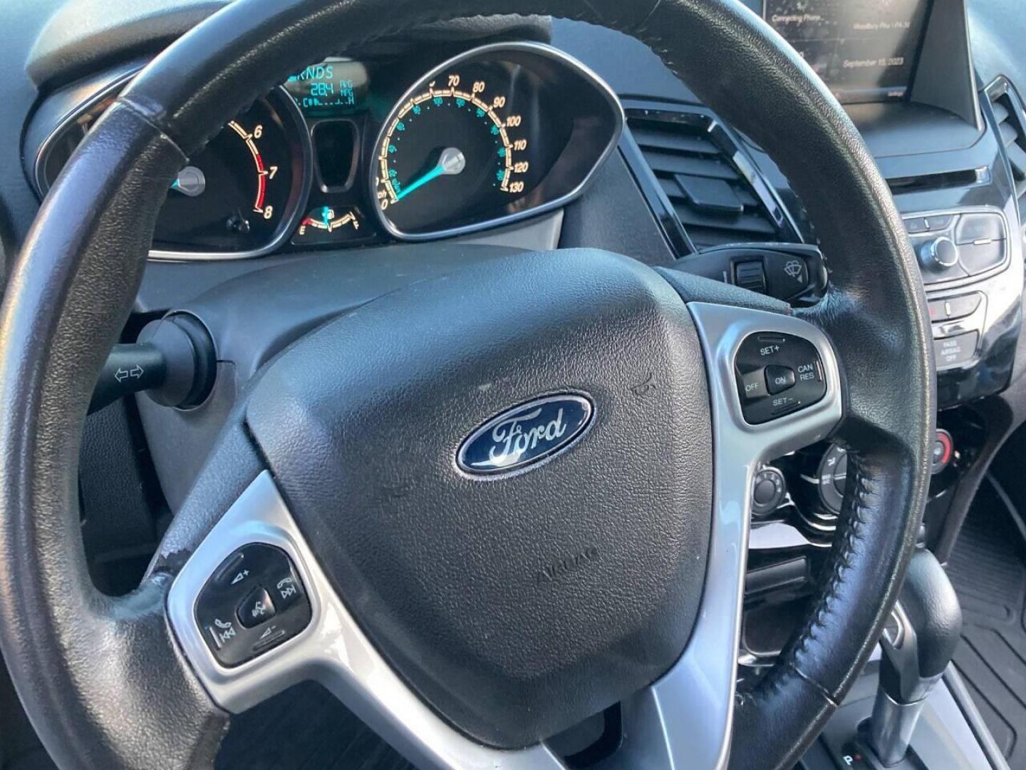 2014 Silver Ford Fiesta (3FADP4EJXEM) with an 1.6L I4 1.6L I4 engine, located at 4845 Woodbury Pike, Roaring Springs, PA, (814) 317-5008, (814) 317-5008, 40.250935, -78.366959 - Photo#3