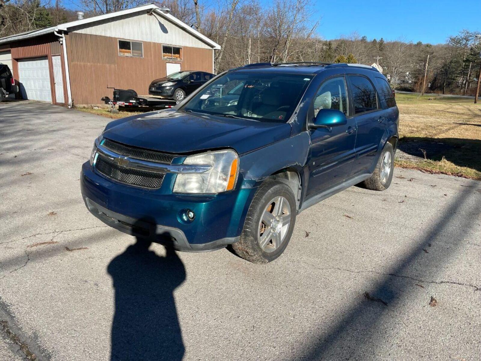 2007 Blue Chevrolet Equinox (2CNDL73FX76) with an 3.4L V6 3.4L V6 engine, located at 4845 Woodbury Pike, Roaring Springs, PA, (814) 317-5008, (814) 317-5008, 40.250935, -78.366959 - 2007 Chevy Equinox, AWD, automatic, 3.4L, V6, leather, roof, power windows/locks, cruise/tilt wheel, air conditioning. Vehicle was purchased from insurance company for right rear damage to the control arm. The box where the control arm bolts is rusty. Had a new one made and lots of new parts bou - Photo #0