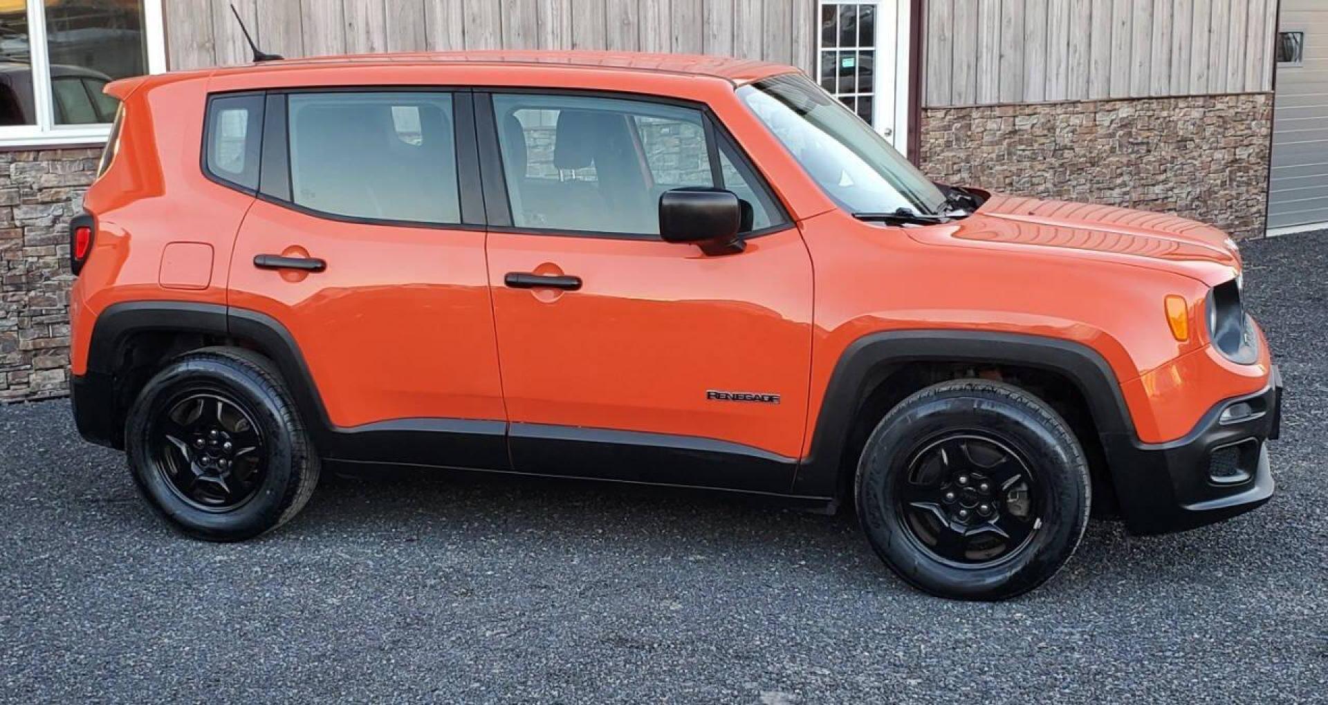 2016 Orange Jeep Renegade (ZACCJAAW5GP) with an 1.4L I4 Turbocharger 1.4L I4 engine, located at 4845 Woodbury Pike, Roaring Springs, PA, (814) 317-5008, (814) 317-5008, 40.250935, -78.366959 - 2016 Jeep Renegade Sport FWD 1.4L Manual 6-Speed 119,691 miles Southern vehicle, like new tires, new inspection. This vehicle comes with a 3 month/3000-mile power train warranty with the option to upgrade. If you would like more info on this vehicle or any of the others we currently have for sale, p - Photo#1