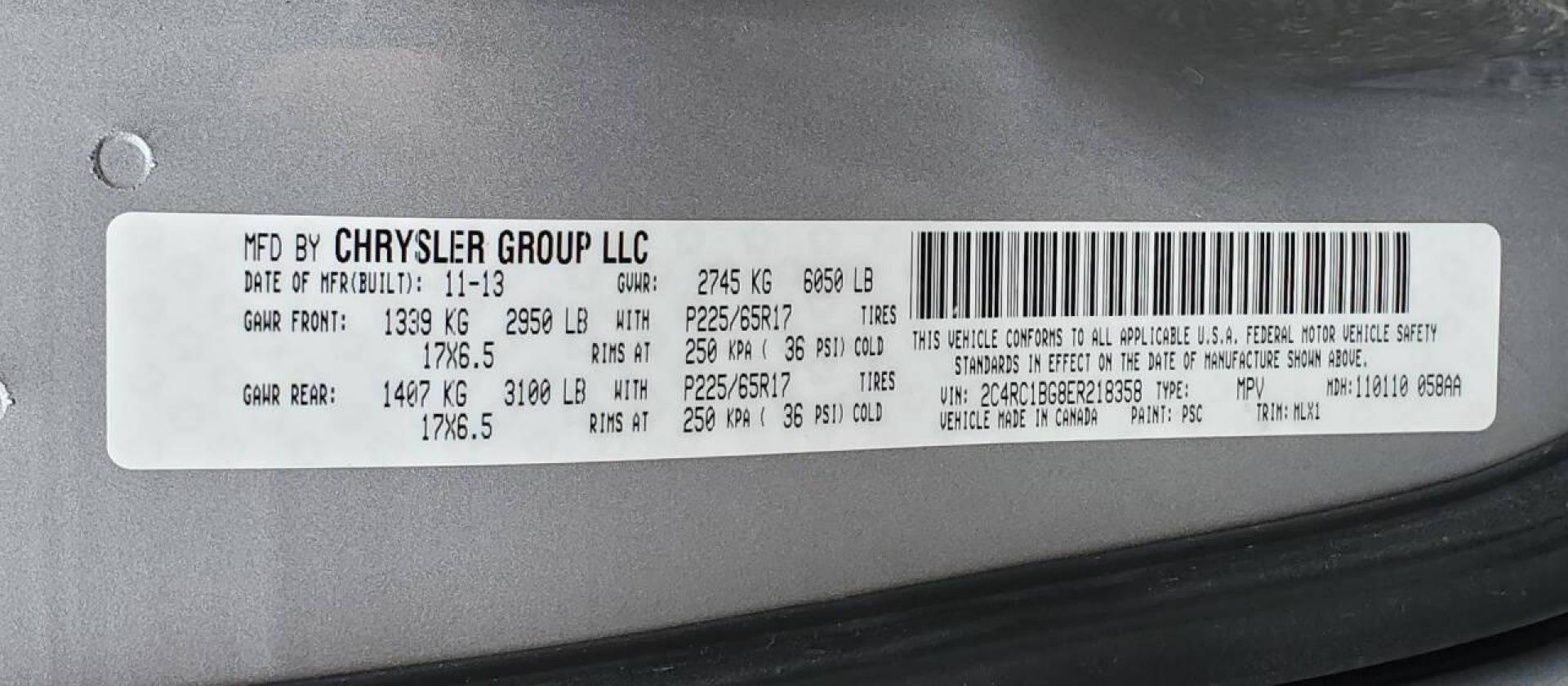 2014 Silver Chrysler Town and Country (2C4RC1BG8ER) with an 3.6L V6 3.6L V6 engine, located at 4845 Woodbury Pike, Roaring Springs, PA, (814) 317-5008, (814) 317-5008, 40.250935, -78.366959 - 2014 Chrysler Town and Country Touring 3.6L V6 FWD Automatic 124K miles Flex Fuel 3rd row seating, A/C, CD Player, Sirius, Bluetooth, Back-up Camera, Rear DVD Player, Leather-trimmed Seats Vehicle has R-Title due to right/front damage to headlight/bumper/grill. New Inspection. Vehicle comes with 3 m - Photo#8