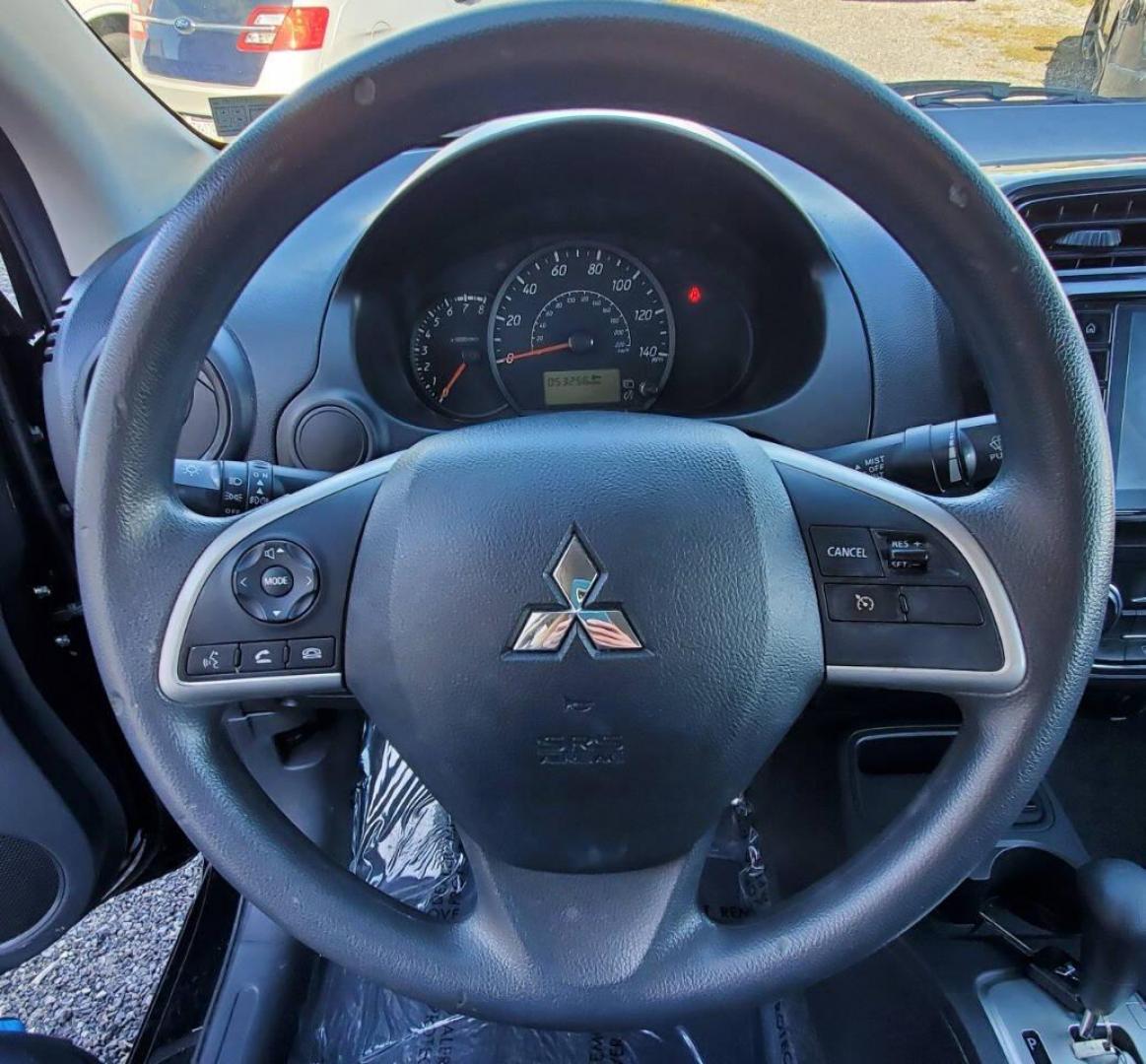 2023 Black Mitsubishi Mirage G4 (ML32FUFJ4PH) with an 1.2L I3 1.2L I3 engine, located at 4845 Woodbury Pike, Roaring Springs, PA, (814) 317-5008, (814) 317-5008, 40.250935, -78.366959 - 2023 Mitsubishi Mirage G4 SE 1.2L I3 FWD Only 53k miles! Rear Back-up Camera, Apply Car Play, Android Auto, Bluetooth. Very clean car! Selling so cheap because it has an R-Title due to damage to the bumper cover and passenger fender. These have been repaired. Will come with a 3 mo./3,000-mile powert - Photo#18