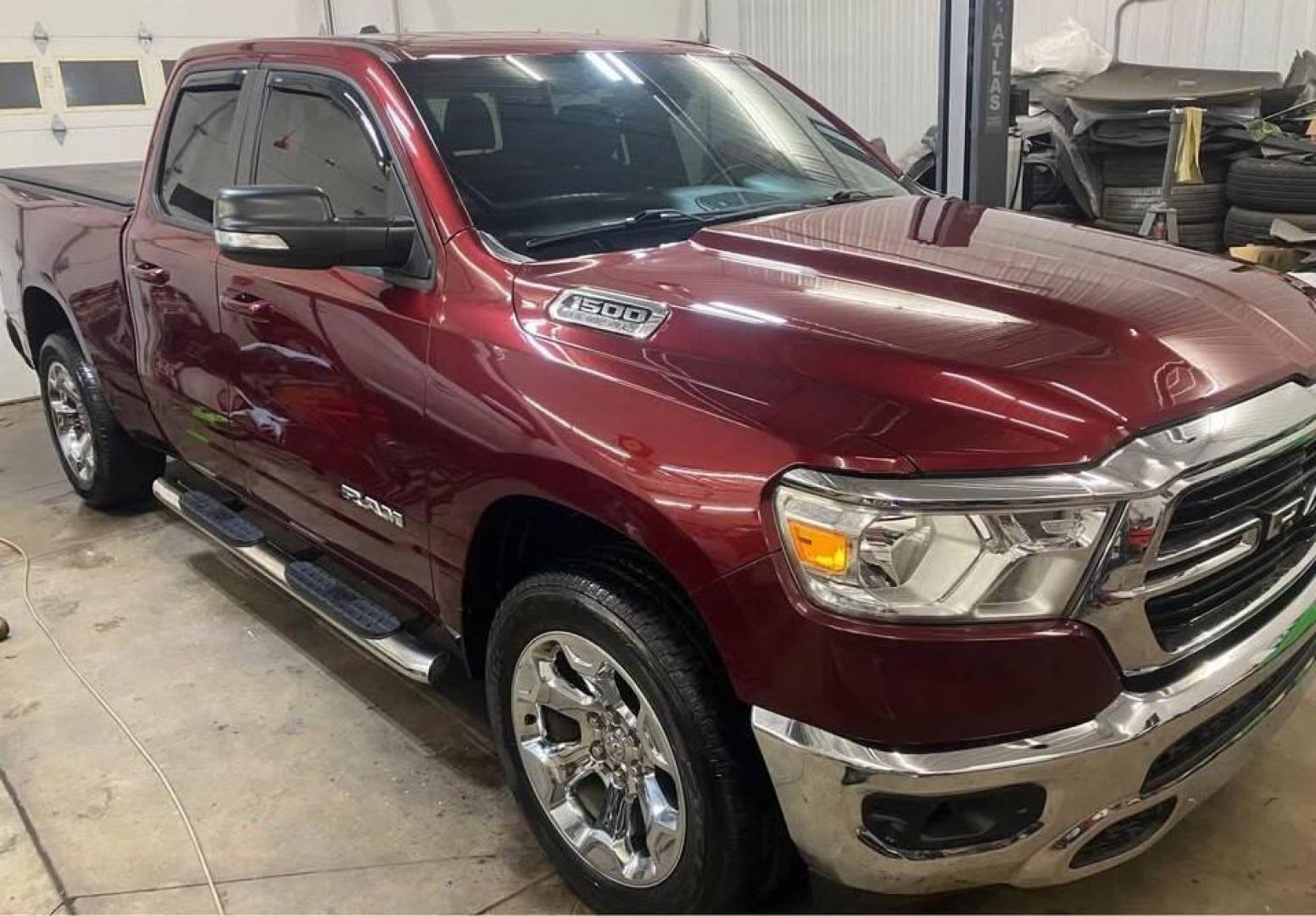 2022 Burgundy RAM 1500 (1C6SRFBT1NN) with an HEMI 5.7L V8 395hp 410ft. lbs. 5.7L V8 engine, located at 4845 Woodbury Pike, Roaring Springs, PA, (814) 317-5008, (814) 317-5008, 40.250935, -78.366959 - Photo#1
