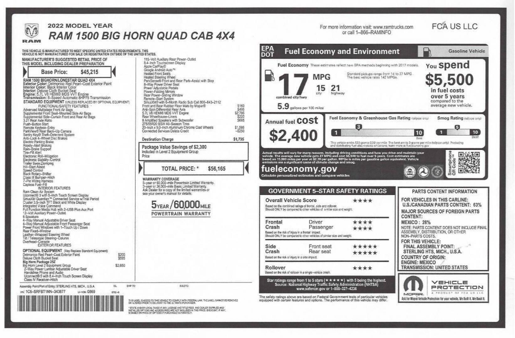 2022 Burgundy RAM 1500 (1C6SRFBT1NN) with an HEMI 5.7L V8 395hp 410ft. lbs. 5.7L V8 engine, located at 4845 Woodbury Pike, Roaring Springs, PA, (814) 317-5008, (814) 317-5008, 40.250935, -78.366959 - Photo#20
