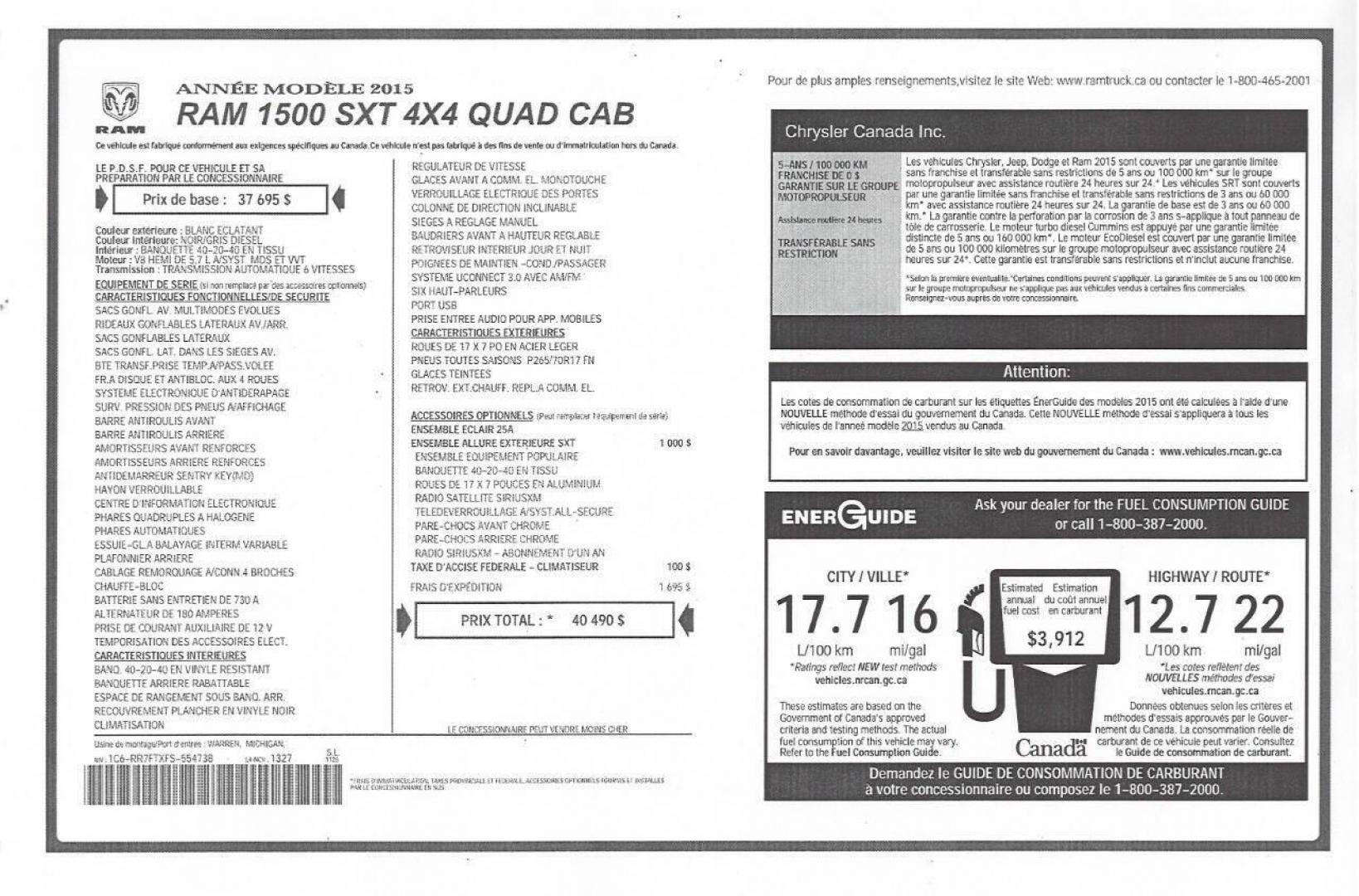 2015 White RAM 1500 (1C6RR7FTXFS) with an 5.7L V8 5.7L V8 engine, located at 4845 Woodbury Pike, Roaring Springs, PA, (814) 317-5008, (814) 317-5008, 40.250935, -78.366959 - 2015 RAM 1500 Tradesman Hemi Quad Cab 4x4 5.7L V8 Automatic 262k Miles This truck has a brand-new crate engine motor that comes with a 2 yr/100,000-mile warranty. A/c, Power Windows and Locks, Cruise Control, Bed Cover. Very clean Southern truck! New Inspection. Truck itself will come with a 3-month - Photo#19