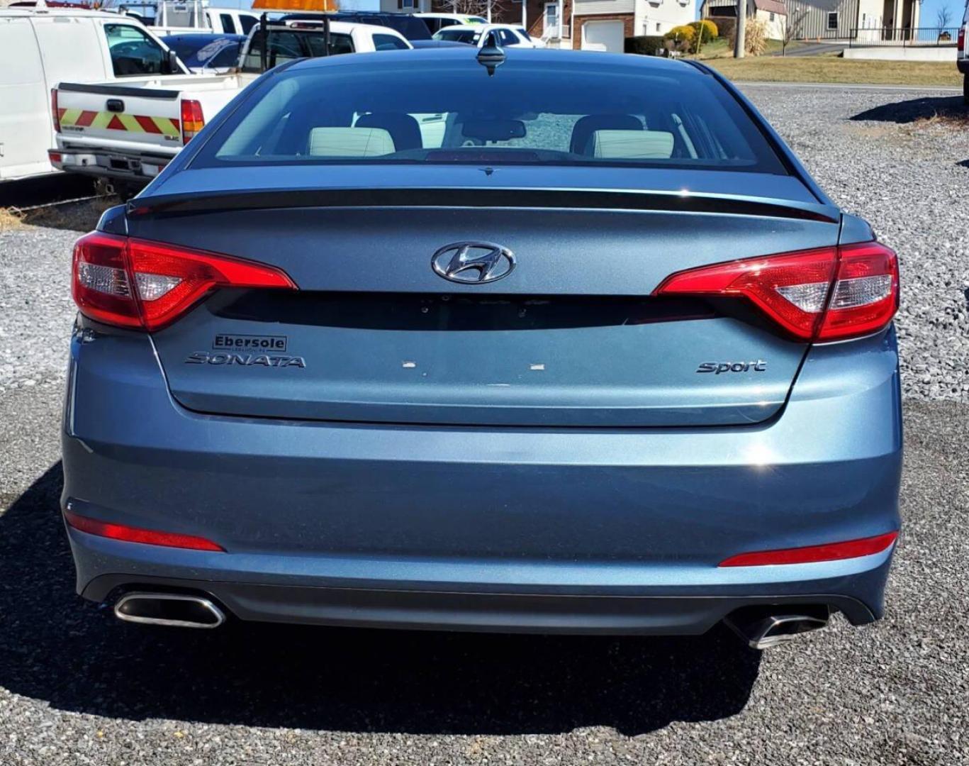 2017 Blue Hyundai Sonata (5NPE34AF4HH) with an 2.4L I4 185hp 178ft. lbs. 2.4L I4 engine, located at 4845 Woodbury Pike, Roaring Springs, PA, (814) 317-5008, (814) 317-5008, 40.250935, -78.366959 - Photo#2