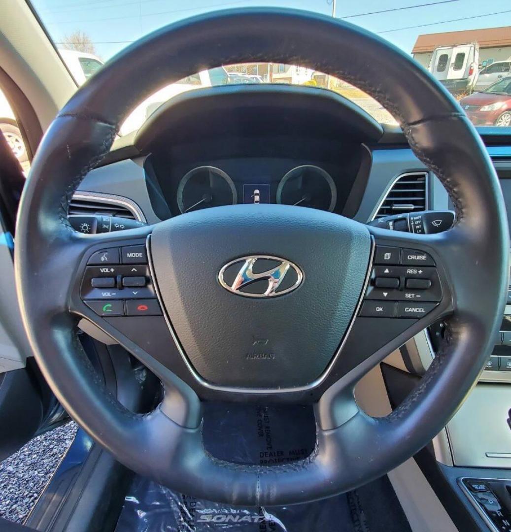 2017 Blue Hyundai Sonata (5NPE34AF4HH) with an 2.4L I4 185hp 178ft. lbs. 2.4L I4 engine, located at 4845 Woodbury Pike, Roaring Springs, PA, (814) 317-5008, (814) 317-5008, 40.250935, -78.366959 - Photo#19