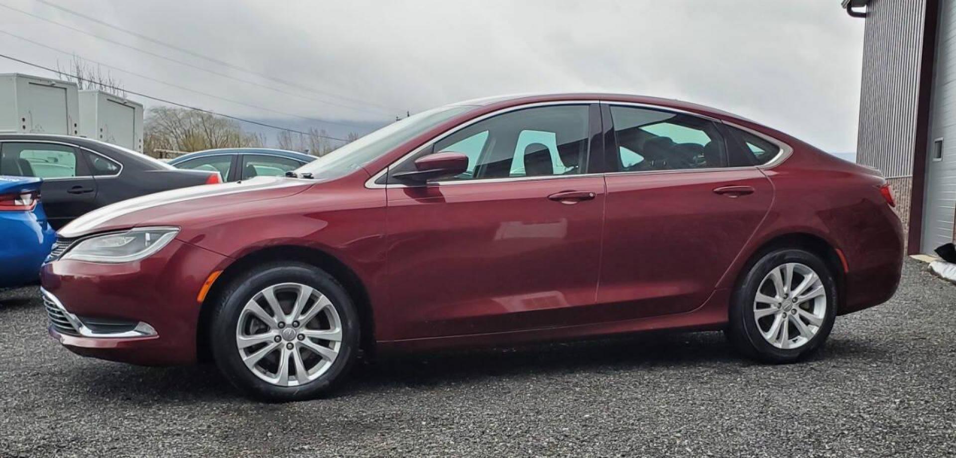 2016 Burgundy Chrysler 200 (1C3CCCAB1GN) with an 2.4L I4 184hp 173ft. lbs. 2.4L I4 engine, located at 4845 Woodbury Pike, Roaring Springs, PA, (814) 317-5008, (814) 317-5008, 40.250935, -78.366959 - 2016 Chrysler 200 Limited FWD 2.4L I4 9-speed Automatic 115k Miles Sirius XM, Bluetooth, Rear Back-up Camera, A/c, Power Windows and Locks, Cruise Control Selling cheaply because it has an R-title due to previous fender damage. That has been repaired. Vehicle will come with new inspection and a 3-mo - Photo#3
