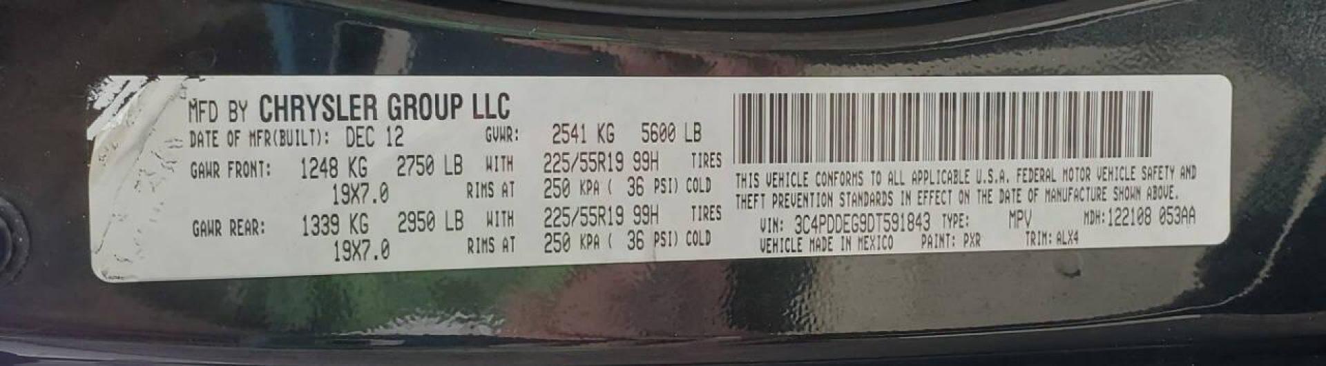 2013 Black Dodge Journey (3C4PDDEG9DT) with an Pentastar 3.6L V6 283hp 260ft. lbs. 3.6L V6 engine, located at 4845 Woodbury Pike, Roaring Springs, PA, (814) 317-5008, (814) 317-5008, 40.250935, -78.366959 - 2013 Dodge Journey R/T AWD 3.6L V6 6-speed Automatic 156k Miles 3rd Row Seating, Heated Front Seats, Heated Steering Wheel, Heated Mirror, Leather, Alpine Sound System, CD Player, Bluetooth, Sirius XM, A/c, Cruise Control, Keyless Entry, Power Windows/Locks. If you have any questions or would like t - Photo#7
